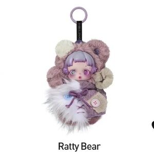 Ratty Bear Plush Doll Keychain